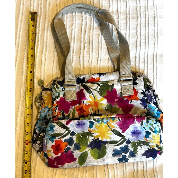 KIPLING bright multicolor floral small tote shoulder bag - Picture 2 of 10